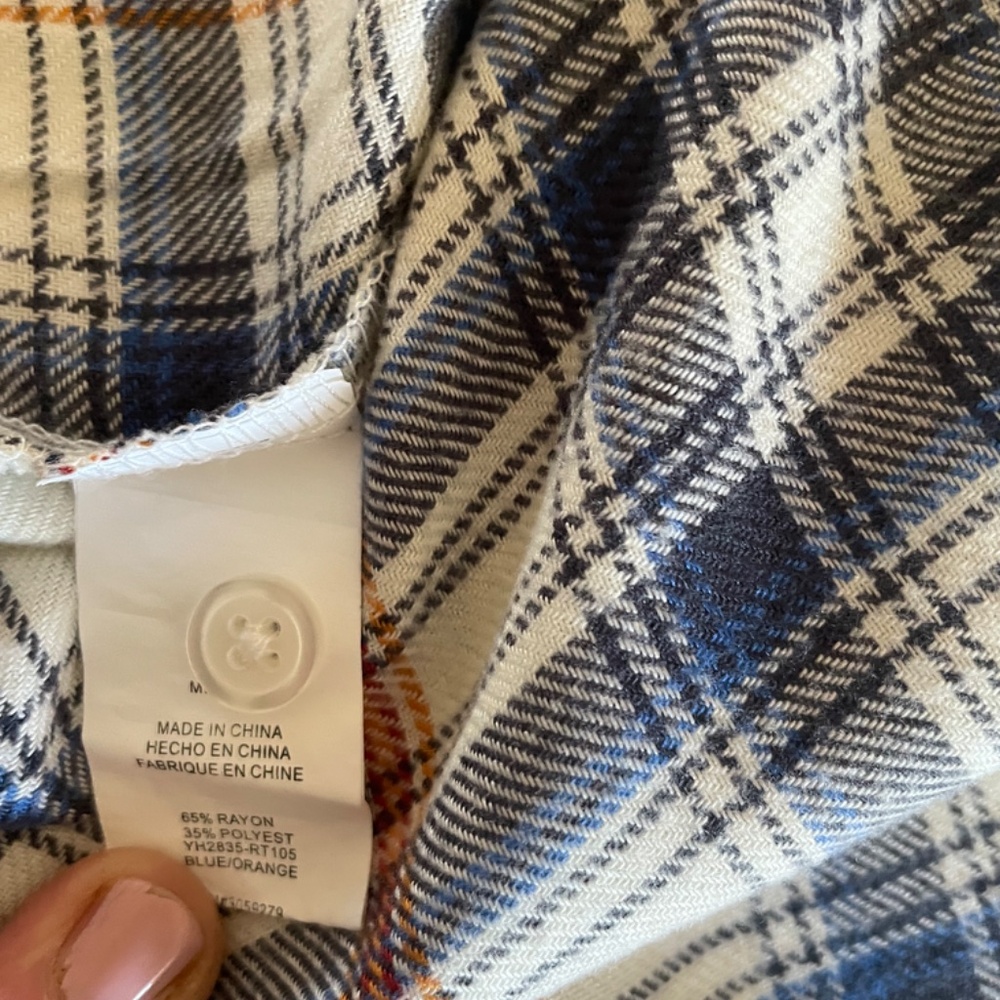 Thread & Supply Checkered Button-Down Shirt - Ora… - image 6